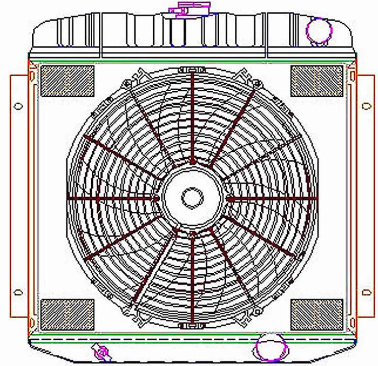 ExactFit Radiator ComboUnit for 1967-1969 Fairlane, Falcon, Torino, Galaxie, & LTD with Early Small Block