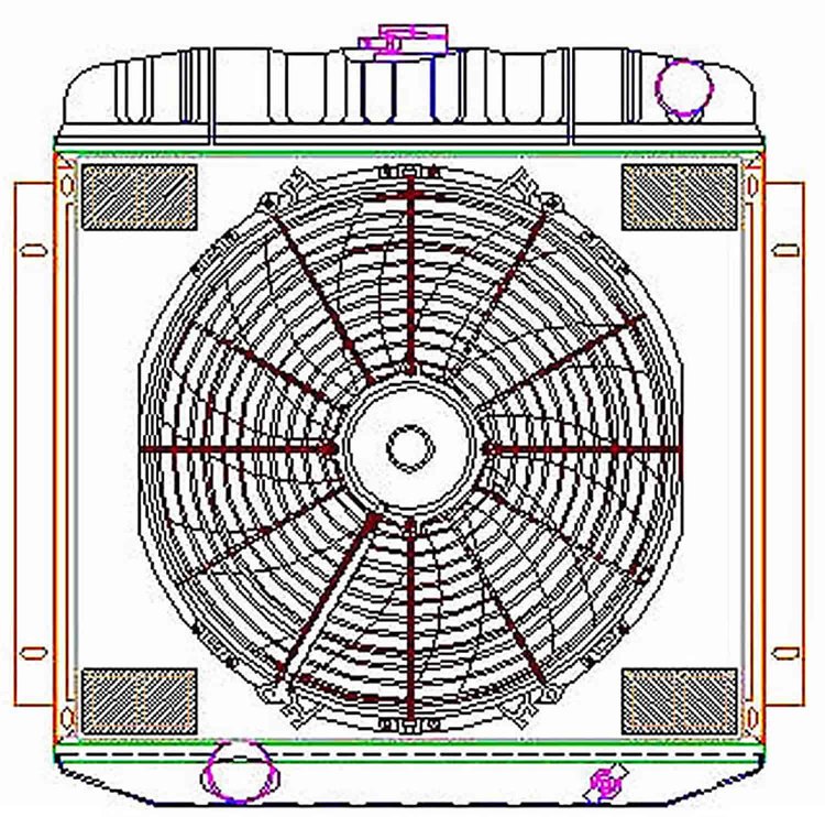 ExactFit Radiator ComboUnit for 1962-1968 Fairlane, Falcon, Torino, Galaxie, & LTD with L6 & Big Block