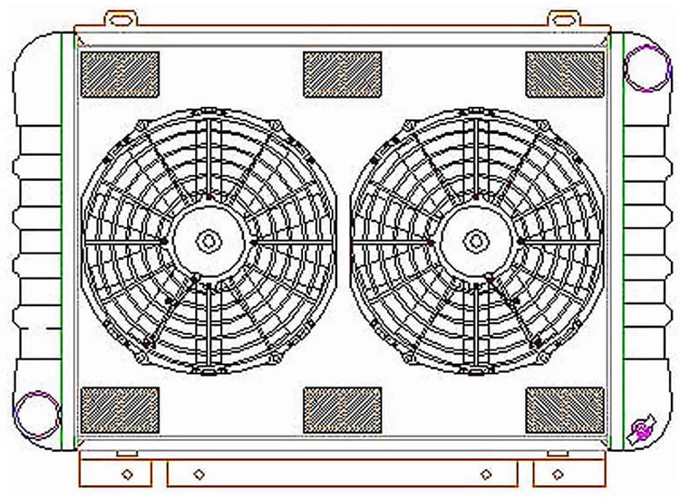 ExactFit Radiator ComboUnit for 1966 Thunderbird with Late Small Block & Big Block