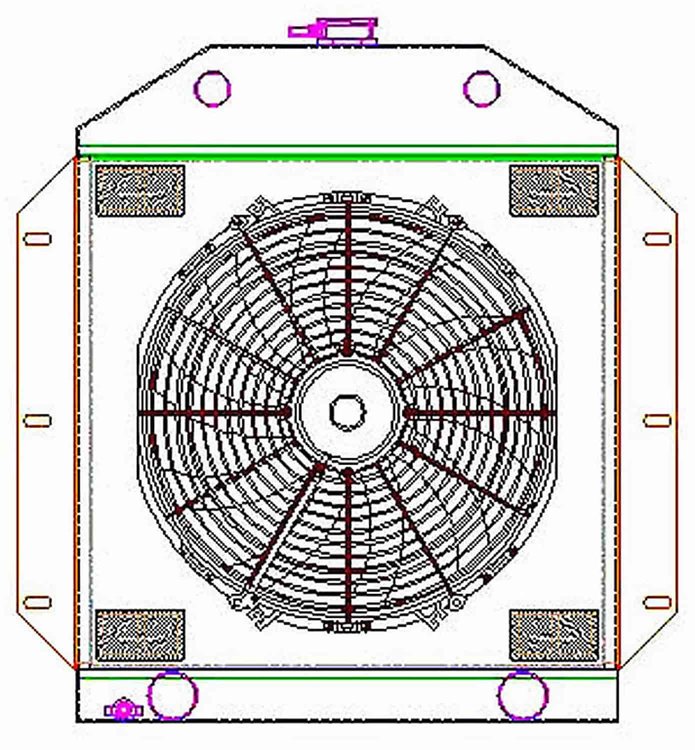 ExactFit Radiator ComboUnit for 1949-1953 Ford/Mercury Car with Late Ford Flathead V8