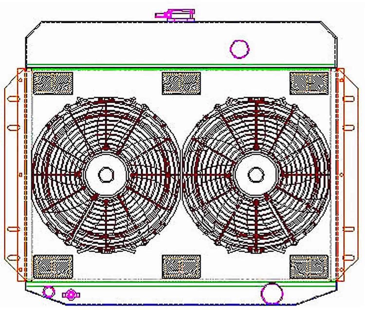 ExactFit Radiator ComboUnit for 1961-1964 Ford Truck with Early Ford Small Block & L6