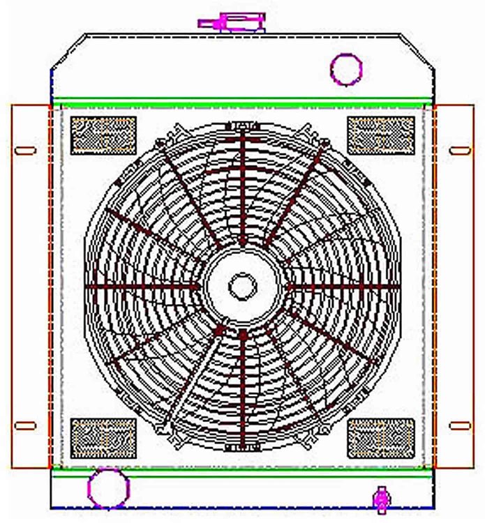 ExactFit Radiator ComboUnit for 1954-1956 Fairlane with Late Ford Small Block & Big Block