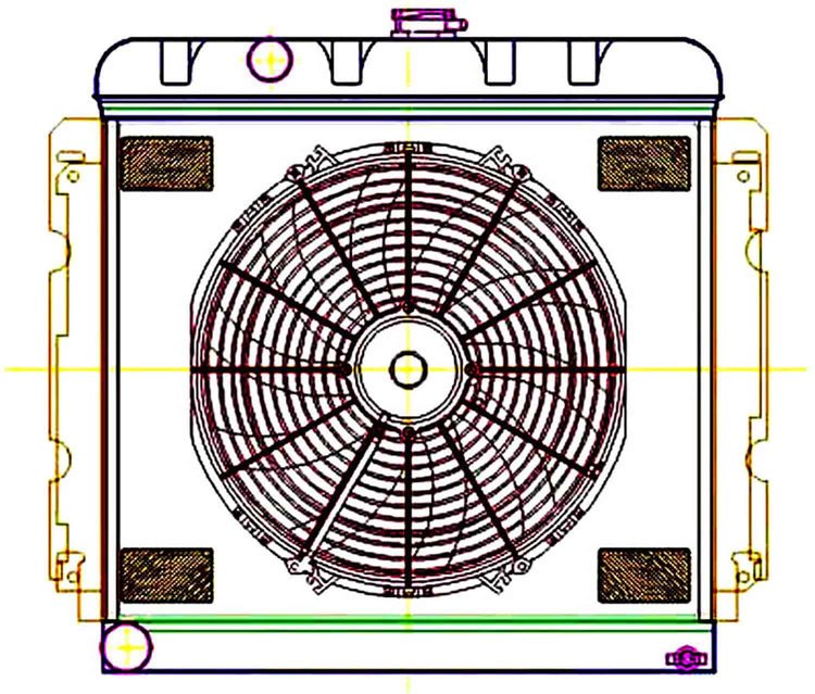 ExactFit Radiator ComboUnit for 1966-1969 Chrysler B Body Belvedere/Satellite/Coronet/Charger with Big Block