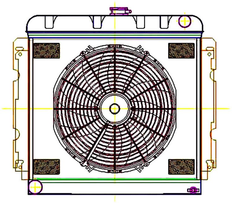 ExactFit Radiator ComboUnit for 1966-1969 Chrysler B Body Belvedere/Satellite/Coronet/Charger with Small Block