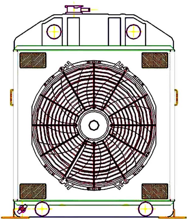 ExactFit Radiator ComboUnit for 1942-1948 Ford/Mercury Car with Late Ford Flathead V8