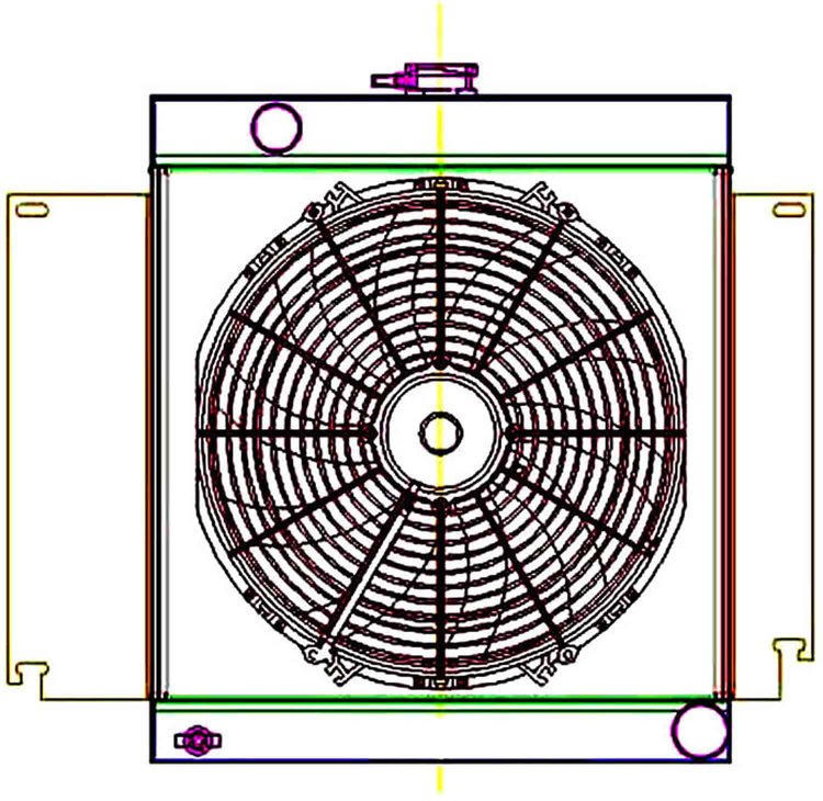 ExactFit Radiator ComboUnit for 1970-1972 Chrysler A Body Dart, Demon, Duster, Scamp, & Valiant with 318 & A/C