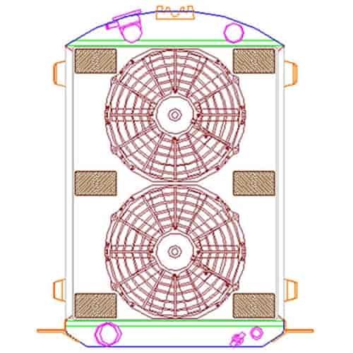 PerformanceFit Radiator ComboUnit 1932 Ford Model B