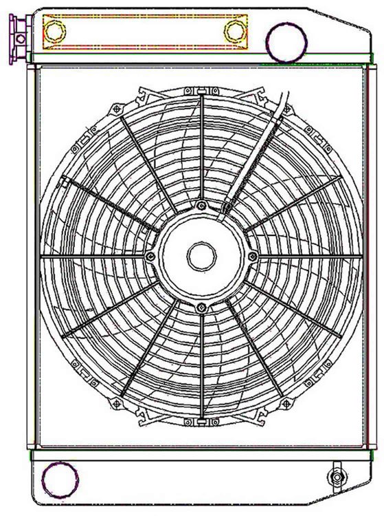 ClassicCool ComboUnit Universal Fit Radiator and Fan Single Pass Crossflow Design 22" x 15.50" with Transmission Cooler