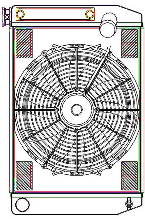 ClassicCool ComboUnit Universal Fit Radiator and Fan Single Pass Crossflow Design 24" x 15.50" with Transmission Cooler