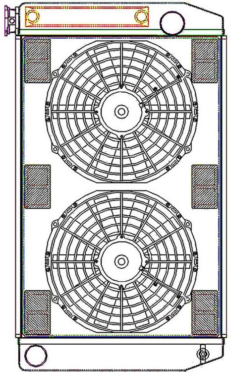 ClassicCool ComboUnit Universal Fit Radiator and Fan Single Pass Crossflow Design 27.50" x 15.50" with Transmission Cooler
