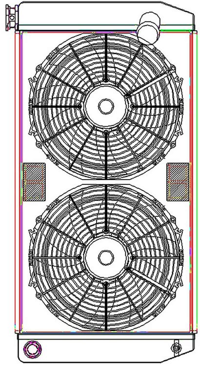 ClassicCool ComboUnit Universal Fit Radiator and Fan Single Pass Crossflow Design 31" x 15.50" with 16AN Inlet