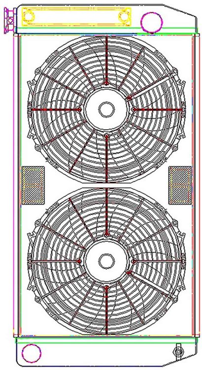 ClassicCool ComboUnit Universal Fit Radiator and Fan Single Pass Crossflow Design 31" x 15.50" with Transmission Cooler