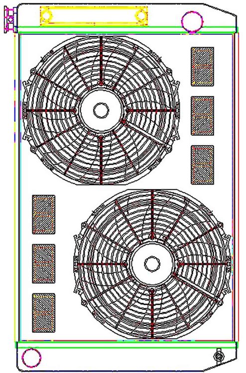 ClassicCool ComboUnit Universal Fit Radiator and Fan Single Pass Crossflow Design 31" x 19" with Transmission Cooler