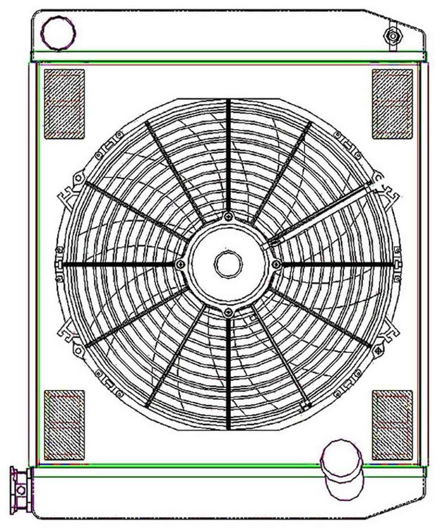 ClassicCool ComboUnit Universal Fit Radiator and Fan Single Pass Crossflow Design 24" x 19" with No Options