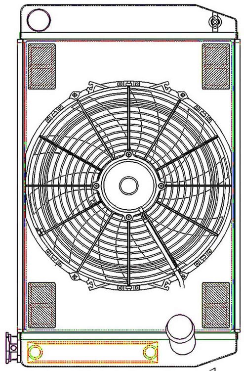 ClassicCool ComboUnit Universal Fit Radiator and Fan Single Pass Crossflow Design 26" x 15.50" with Transmission Cooler