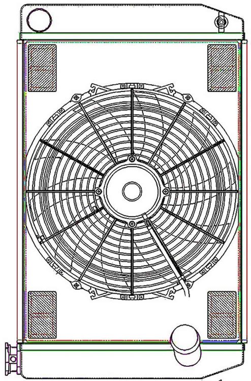 ClassicCool ComboUnit Universal Fit Radiator and Fan Single Pass Crossflow Design 26" x 15.50" with No Options