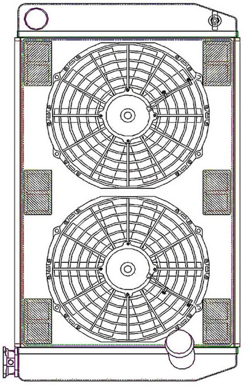 ClassicCool ComboUnit Universal Fit Radiator and Fan Single Pass Crossflow Design 27.50" x 15.50" with No Options