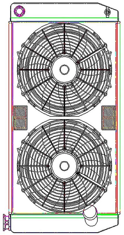 ClassicCool ComboUnit Universal Fit Radiator and Fan Single Pass Crossflow Design 31" x 15.50" with 16AN Inlet