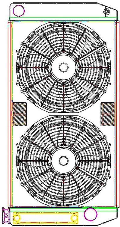ClassicCool ComboUnit Universal Fit Radiator and Fan Single Pass Crossflow Design 31" x 15.50" with Transmission Cooler