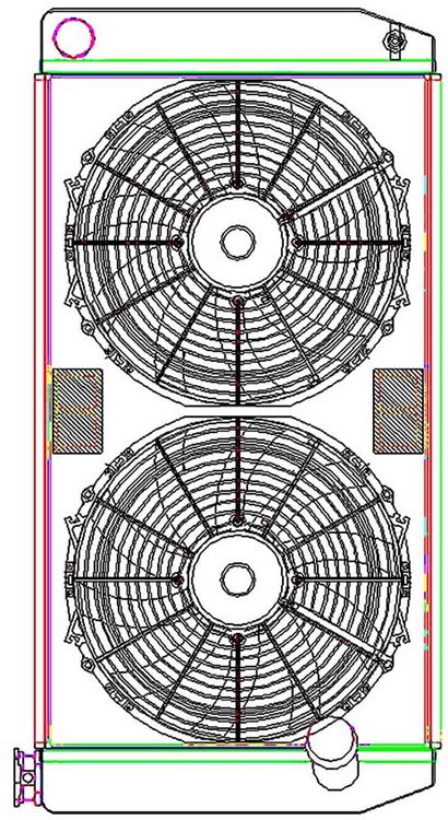 ClassicCool ComboUnit Universal Fit Radiator and Fan Single Pass Crossflow Design 31" x 15.50" with No Options