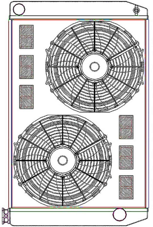 ClassicCool ComboUnit Universal Fit Radiator and Fan Single Pass Crossflow Design 31" x 19" with Straight Outlet
