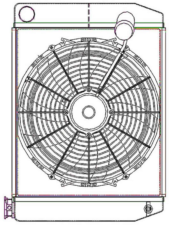 ClassicCool ComboUnit Universal Fit Radiator and Fan Dual Pass Crossflow Design 22" x 15.50" with No Options