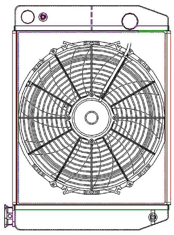 ClassicCool ComboUnit Universal Fit Radiator and Fan Dual Pass Crossflow Design 22" x 15.50" for LS Swap