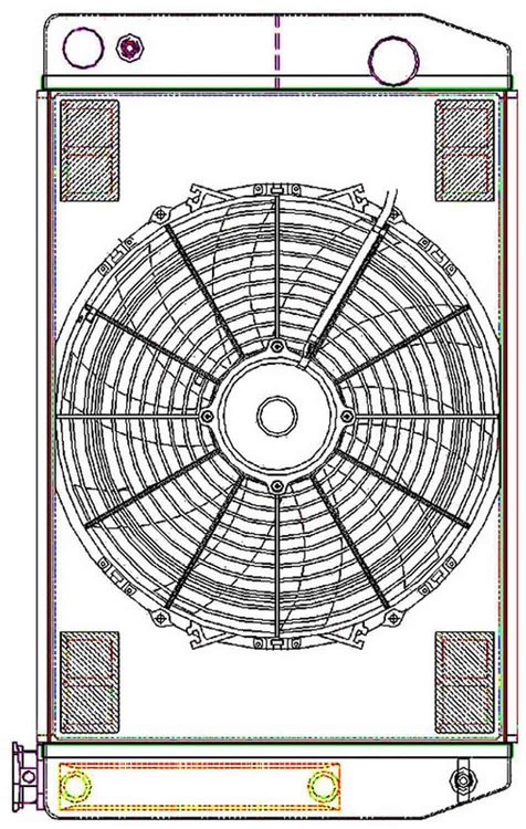 ClassicCool CombuUnit Universal Fit Radiator and Fan Dual Pass Crossflow Design 26" x 15.50" for LS Swap with Cooler