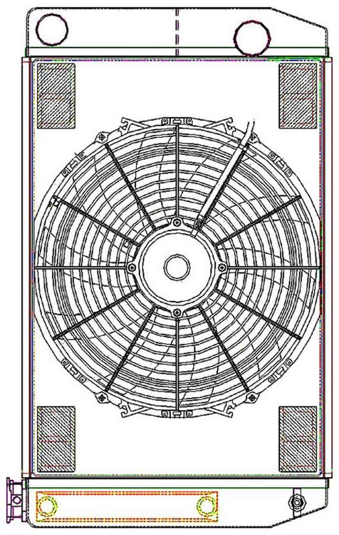 ClassicCool ComboUnit Universal Fit Radiator and Fan Dual Pass Crossflow Design 26" x 15.50" with Transmission Cooler