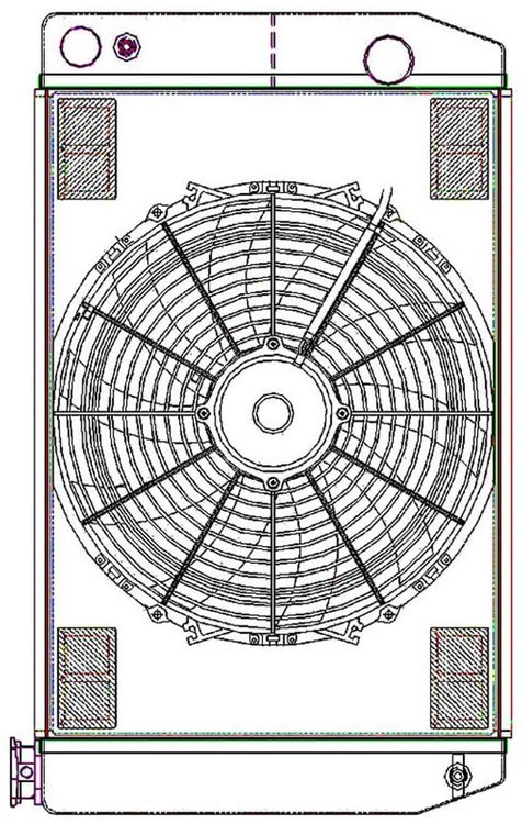 ClassicCool ComboUnit Universal Fit Radiator and Fan Dual Pass Crossflow Design 26" x 15.50" for LS Swap