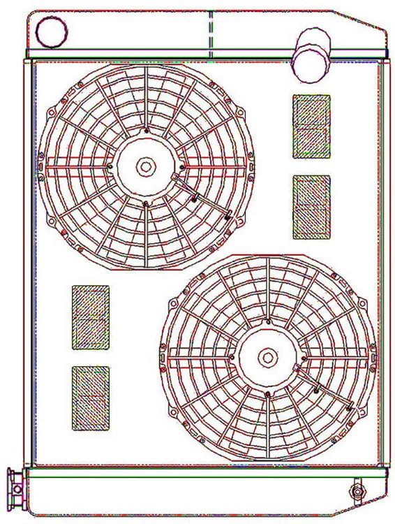 ClassicCool ComboUnit Universal Fit Radiator and Fan Dual Pass Crossflow Design 26" x 19" with No Options