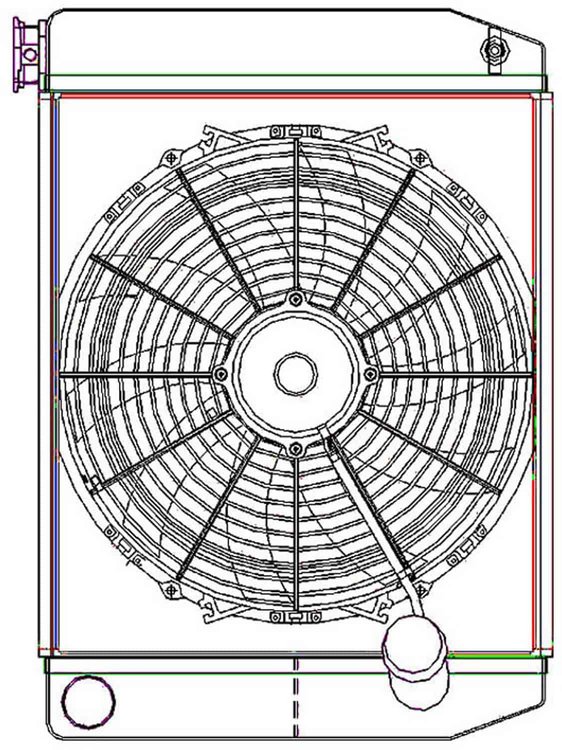 ClassicCool ComboUnit Universal Fit Radiator and Fan Dual Pass Crossflow Design 22" x 15.50" with No Options