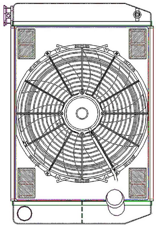 ClassicCool ComboUnit Universal Fit Radiator and Fan Dual Pass Crossflow Design 24" x 15.50" with No Options