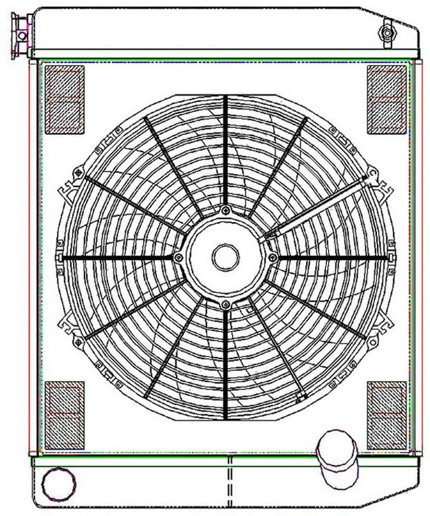 ClassicCool ComboUnit Universal Fit Radiator and Fan Dual Pass Crossflow Design 24" x 19" with No Options