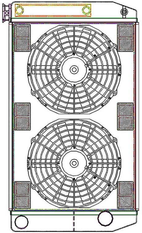 ClassicCool ComboUnit Universal Fit Radiator and Fan Dual Pass Crossflow Design 27.50" x 15.50" with Transmission Cooler