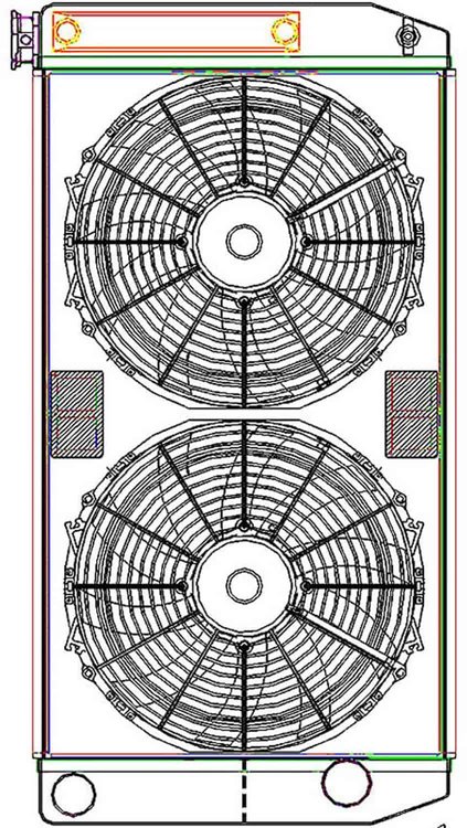 ClassicCool ComboUnit Universal Fit Radiator and Fan Dual Pass Crossflow Design 31" x 15.50" with Transmission Cooler