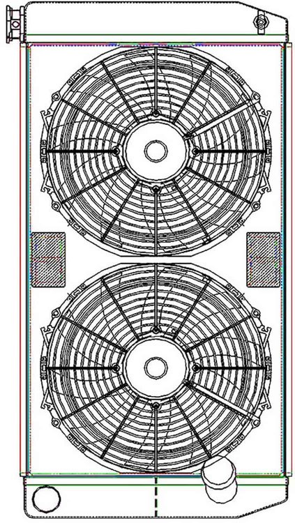 ClassicCool ComboUnit Universal Fit Radiator and Fan Dual Pass Crossflow Design 31" x 15.50" with No Options