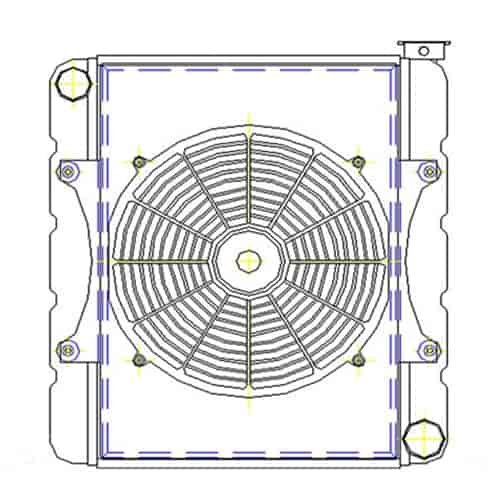 Econorail Racing Radiator ComboUnit with Passenger Inlet & Passenger Outlet