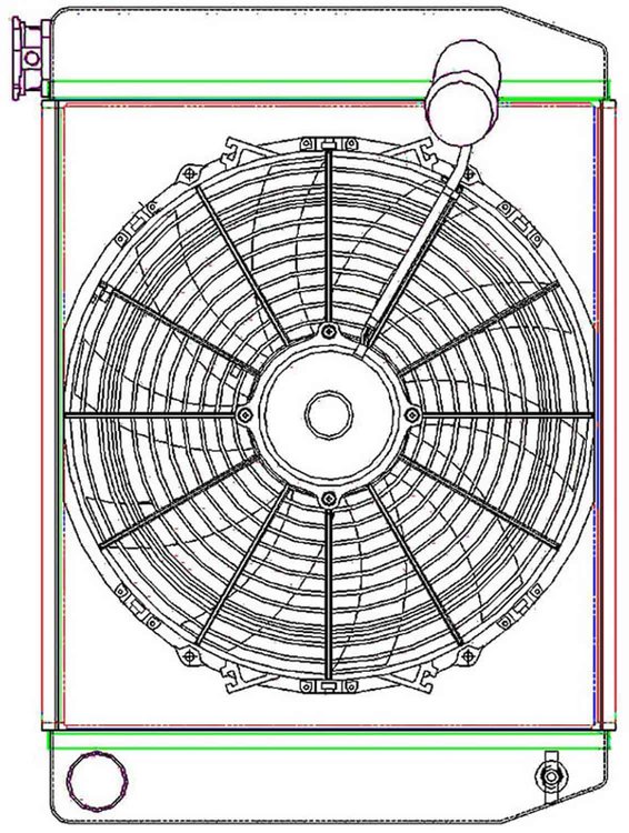 MegaCool ComboUnit Universal Fit Radiator and Fan Single Pass Crossflow Design 22" x 15.50" with No Options