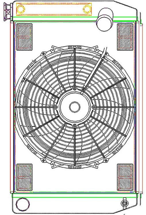 MegaCool ComboUnit Universal Fit Radiator and Fan Single Pass Crossflow Design 26" x 15.50" with Transmission Cooler