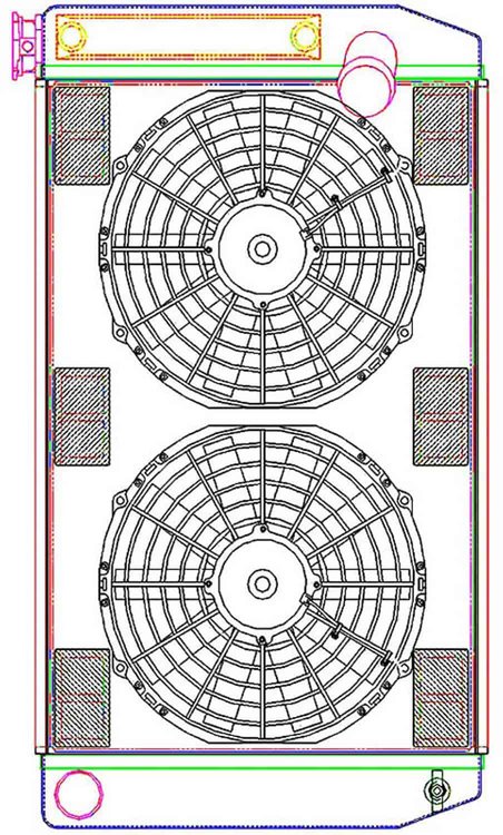 MegaCool ComboUnit Universal Fit Radiator and Fan Single Pass Crossflow Design 27.50" x 15.50" with Transmission Cooler