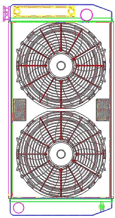 MegaCool ComboUnit Universal Fit Radiator and Fan Single Pass Crossflow Design 31" x 15.50" with Transmission Cooler