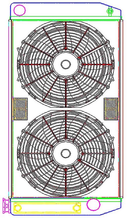 MegaCool ComboUnit Universal Fit Radiator and Fan Single Pass Crossflow Design 31" x 15.50" with Transmission Cooler