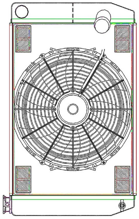 MegaCool ComboUnit Universal Fit Radiator and Fan Dual Pass Crossflow Design 26" x 15.50" with No Options