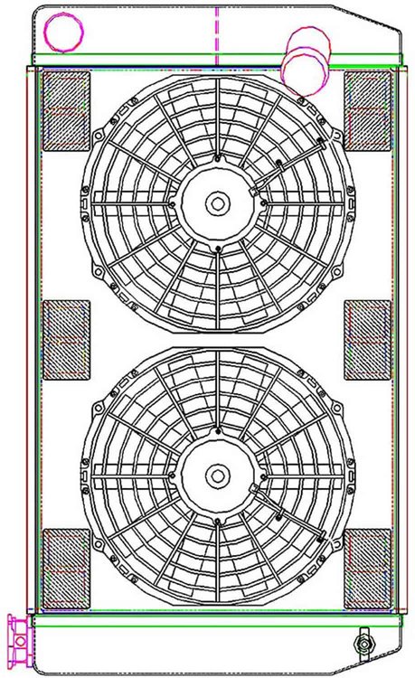 MegaCool ComboUnit Universal Fit Radiator and Fan Dual Pass Crossflow Design 27.50" x 15.50" with No Options