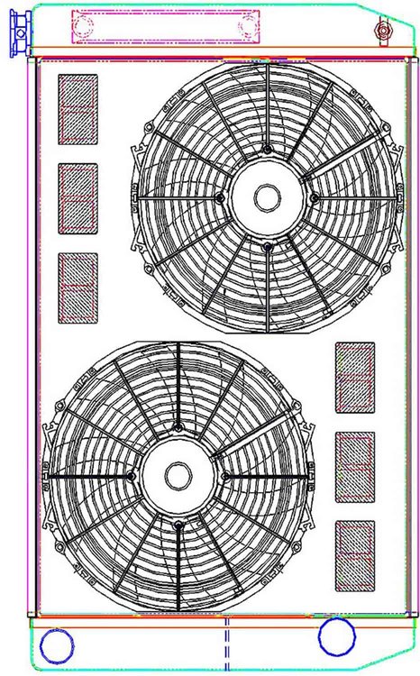 MegaCool ComboUnit Universal Fit Radiator and Fan Dual Pass Crossflow Design 31" x 19" with Transmission Cooler