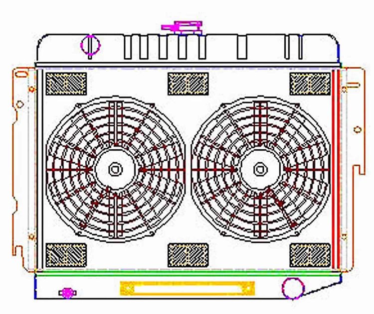 ExactFit Radiator ComboUnit for 1970-1973 Chrysler B Body Charger/Coronet/Road Runner/Satellite with Small Block