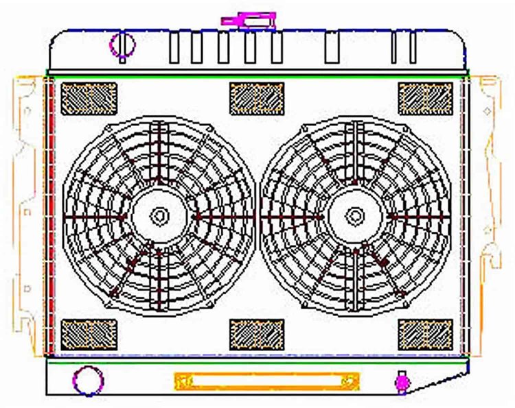 ExactFit Radiator ComboUnit for 1966-1969 Chrysler B Body Belvedere/Satellite/Coronet/Charger with Small Block