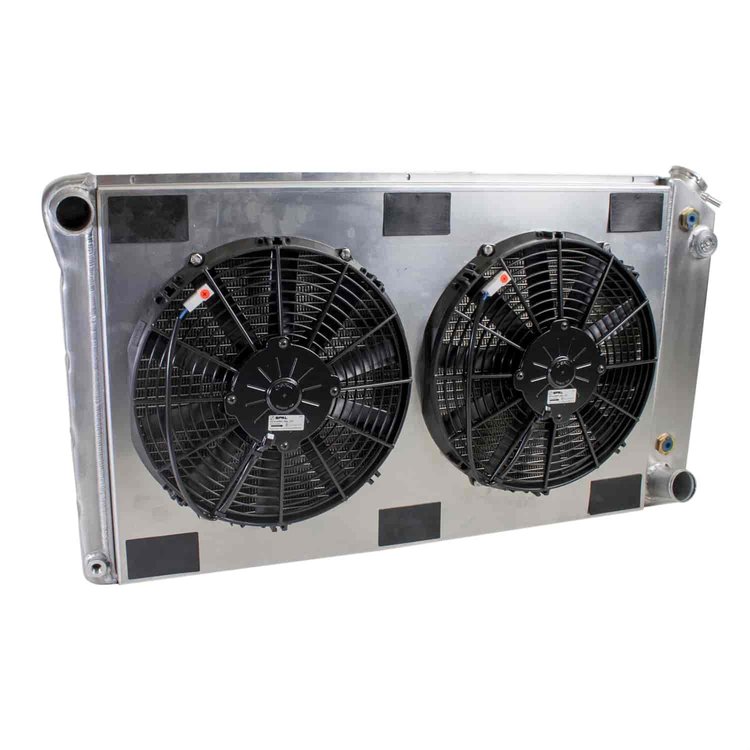 ExactFit Radiator ComboUnit for 1967-1987 Chevy/GMC Pickup Truck, Blazer, Jimmy & Suburban with Small Block Chevy
