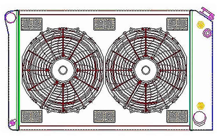 ExactFit Radiator ComboUnit for 1967-1987 Chevy/GMC Pickup Truck, Blazer, Jimmy & Suburban with Small Block Chevy/L6